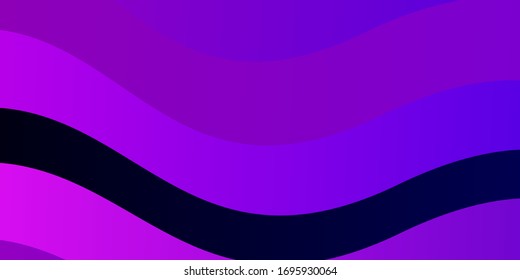 Light Pink, Blue vector template with curves. Colorful illustration in abstract style with bent lines. Template for your UI design.