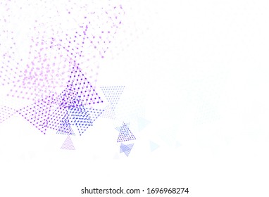 Planta vectorial azul rosa claro con cristales, círculos. Hermosa ilustración con círculos, triángulos en estilo natural. Patrón para comerciales.