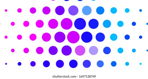 Light Pink, Blue vector template with circles. Abstract colorful disks on simple gradient background. Design for your commercials.