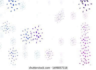 Plantilla vectorial azul rosa claro con círculos. Hermosa ilustración de color con círculos borrosos en estilo natural. Patrón de anuncios, folletos.