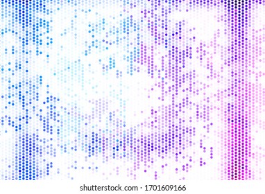 Light Pink, Blue vector template with circles. Glitter abstract illustration with blurred drops of rain. Pattern for textures of wallpapers.