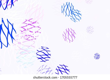 Light Pink, Blue vector template with circles, lines. Beautiful colorful illustration with circles, lines. Pattern for beautiful websites.