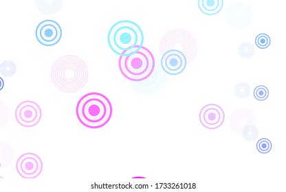 Light Pink, Blue vector template with circles. Blurred decorative design in abstract style with bubbles. Design for poster, banner of websites.