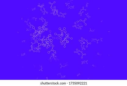 Light Pink, Blue vector template with artificial intelligence structure. Abstract illustration with links and dots of AI. Smart design for promotion of bid data.