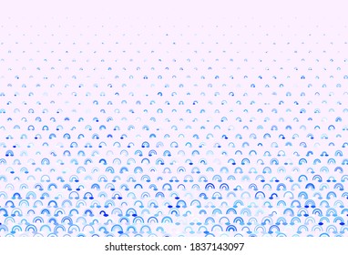 Light Pink, Blue vector template with rainbow signs. Abstract illustration with gradient rainbow shapes. Sketch for fun designs.