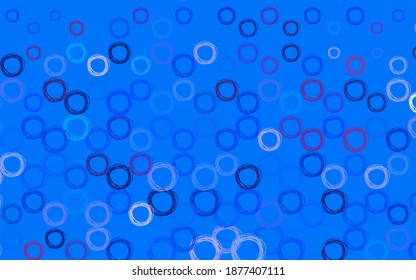 Plantilla vectorial azul rosa claro con círculos. Hermosa ilustración de color con círculos borrosos en estilo natural. Diseño para su anuncio comercial.