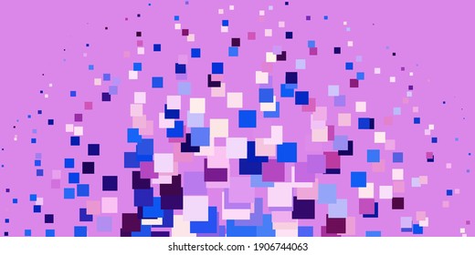 Light Pink, Blue vector template in rectangles. Rectangles with colorful gradient on abstract background. Best design for your ad, poster, banner.
