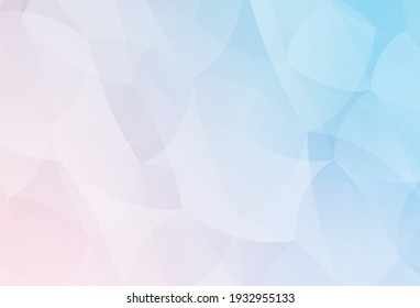 Planilla vectorial azul rosa claro con cristales, triángulos. Diseño decorativo de estilo abstracto con triángulos. Diseño moderno para su tarjeta de visita.