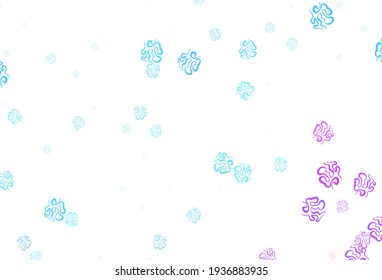 Light Pink, Blue vector template with chaotic shapes. Modern abstract illustration with colorful random forms. Best smart design for your business.