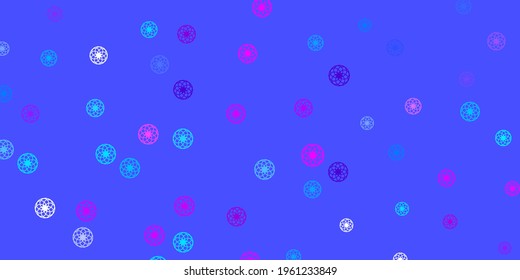 Plantilla vectorial azul rosa claro con círculos. Ilustración colorida con puntos de degradado en estilo natural. Diseño para sus comerciales.