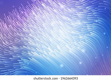 Light Pink, Blue vector template with wry lines. Shining colorful illustration in simple curve style. Best design for your business.