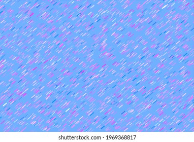 Plantilla vectorial azul rosa claro con palos repetidos. Ilustración decorativa brillante con líneas sobre plantilla abstracta. Fondo para anuncios de TV.