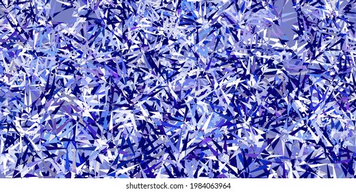 Hellrosa, blaue Vektorvorlage mit dreieckigen Formen. Dreiecksformen mit buntem Farbverlauf im abstrakten Stil. Muster für Bildschirmhintergründe.