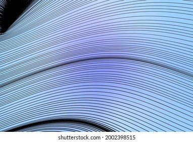 Light Pink, Blue vector template with curved lines. Colorful geometric sample with gradient lines.  Abstract design for your web site.