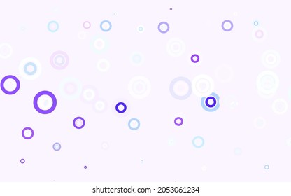 Light Pink, Blue vector template with circles. Blurred bubbles on abstract background with colorful gradient. Design for your business advert.