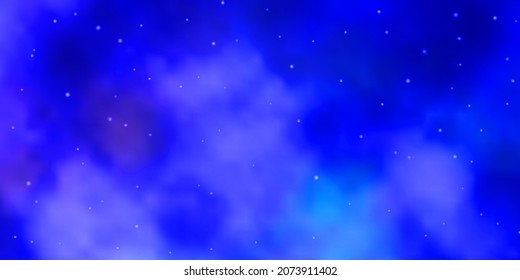Hellrosa, blaue Vektorvorlage mit Neonstern. Dekorative Illustration mit Sternen auf abstrakter Vorlage. Design für Ihre Unternehmenswerbung.