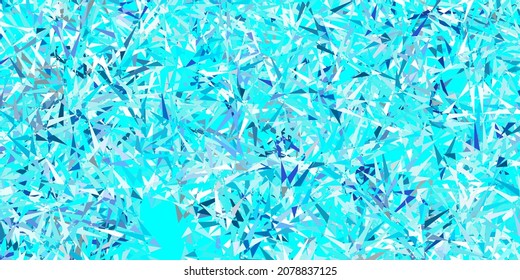 Plantilla vectorial azul rosa claro con formas triangulares. Ilustración de material web con triángulos abstractos coloridos. Una adición fácil a sus comerciales.
