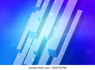 Plantilla vectorial azul rosa claro con rhombus. Ilustración de gradiente abstracto con rectángulos. Mejor diseño para tu anuncio, afiche, banner.