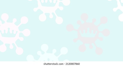 Light pink, blue vector template with flu signs. Simple design in abstract style with infection forms. Simple drawing against danger fever.