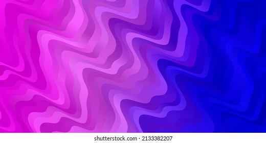 Light Pink, Blue vector template with lines. Gradient illustration in simple style with bows. Template for your UI design.