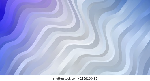 Light Pink, Blue vector template with curved lines. Colorful illustration, which consists of curves. Design for your business promotion.