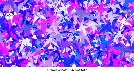 Light Pink, Blue vector template with triangle shapes. Magnificent abstract illustration with triangular shapes , forms. Pattern for promotions.