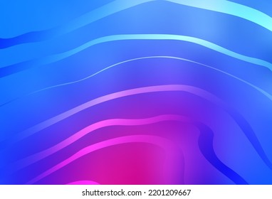 Light Pink, Blue vector template with bent lines. Colorful illustration in abstract style with gradient. Best design for your business.