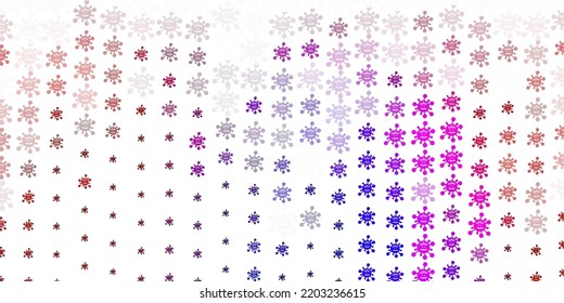 Light Pink, Blue vector template with flu signs. Colorful abstract illustration with gradient medical shapes. Best design for quarantine events.