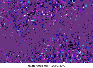 Light Pink, Blue vector template with memphis shapes. Modern abstract illustration with colorful random forms. Elegant design for wallpapers.