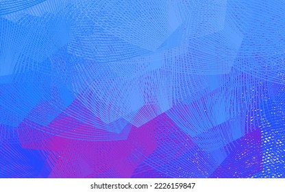 Light Pink, Blue vector template with bent lines. Colorful illustration in abstract style with gradient. A sample for your ideas.