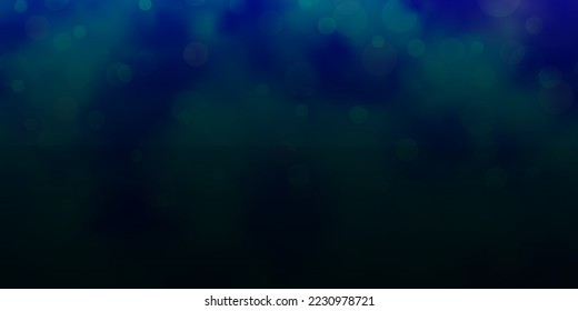Plantilla vectorial azul rosa claro con círculos. Ilustración abstracta con puntos coloridos al estilo de la naturaleza. Patrón para anuncios comerciales.