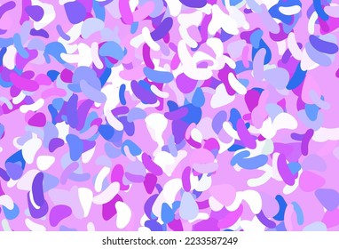 Light Pink, Blue vector template with memphis shapes. Colorful chaotic forms with gradient in modern style. Simple design for your web site.