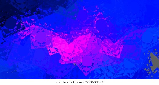 Hellrosa, blaue Vektorvorlage mit dreieckigen Formen. Hervorragende abstrakte Illustration mit einer Reihe von bunten Dreiecken. Muster für Bildschirmhintergründe.