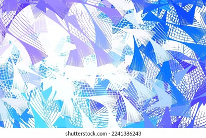 Plantilla vectorial azul rosa claro con formas caóticas. Ilustración con formas gradientes coloridas en estilo abstracto. Diseño sencillo para su sitio web.