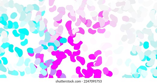 Light pink, blue vector template with abstract forms. Colorful abstract forms with gradient in simple style. Background for cell phones.