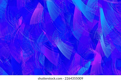 Light Pink, Blue vector template with curved lines. Smart illustration in abstract style with gradient lines.  A sample for your ideas.