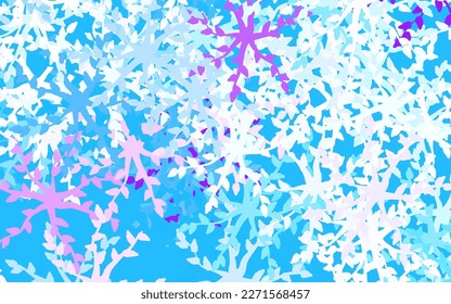 Hellrosa, blaue Vektorvorlage mit chaotischen Formen. Illustration mit bunten Farbverlauf-Formen im abstrakten Stil. Das beste Design für Ihr Unternehmen.