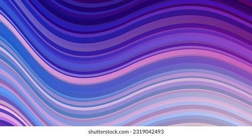 Light Pink, Blue vector template with wry lines. Bright illustration with gradient circular arcs. Smart design for your promotions.