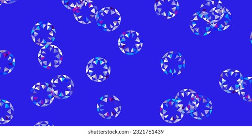 Light pink, blue vector template with circles. Glitter abstract illustration with colorful drops. Design for posters, banners.