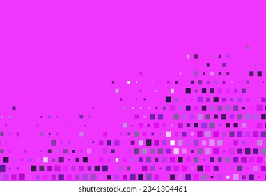 Plantilla vectorial rosa claro, azul con cristales, rectángulos. Ilustración de gradiente abstracto con rectángulos. El patrón se puede usar para sitios web.