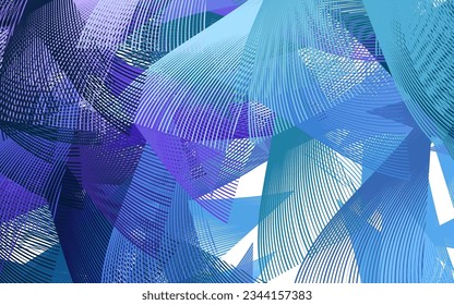 Light Pink, Blue vector template with chaotic shapes. Colorful chaotic forms with gradient in modern style. Background for a cell phone.