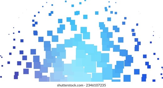 Plantilla vectorial azul rosa claro en rectángulos. Ilustración con un conjunto de rectángulos de gradiente. Plantilla para teléfonos móviles.