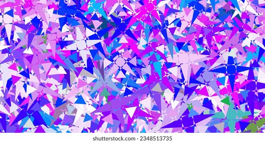 Hellrosa, blaue Vektorvorlage mit dreieckigen Formen. Hervorragende abstrakte Illustration mit einer Reihe von bunten Dreiecken. Muster für Werbeaktionen.