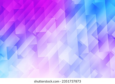 Light Pink, Blue vector template with rhombus. Rectangles on abstract background with colorful gradient. Modern template for your landing page.