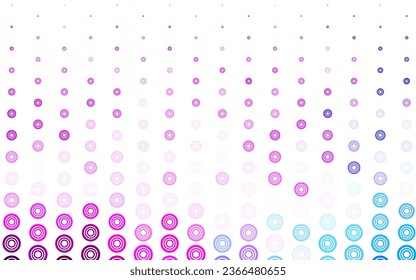 Light Pink, Blue vector template with circles. Illustration with set of shining colorful abstract circles. Design for your business advert.