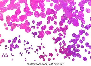 Hellrosa, blaue Vektorvorlage mit verbogenen Linien. Kreative geometrische Abbildung im Marmorstil mit Farbverlauf. Muster für Ihr Business-Design.