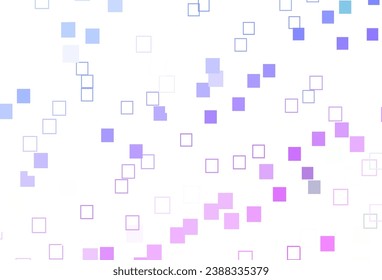 Plantilla vectorial azul rosa claro con estilo cuadrado. Ilustración abstracta moderna con rectángulos coloridos. Plantilla moderna para su promoción.