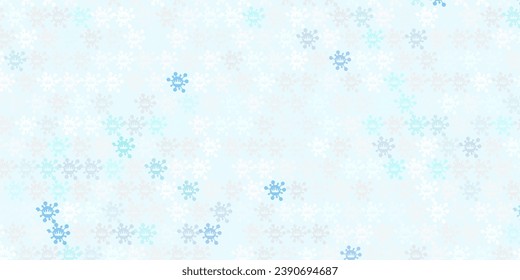 Light Pink, Blue vector template with flu signs. Simple design in abstract style with infection forms. Simple drawing against danger fever.