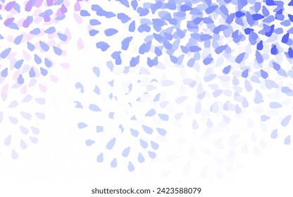Light Pink, Blue vector template with chaotic shapes. Colorful chaotic forms with gradient in modern style. Elegant design for wallpapers.