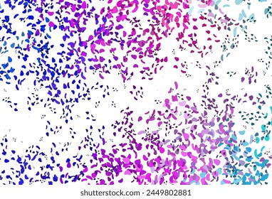 Light Pink, Blue vector template with memphis shapes. Modern abstract illustration with colorful random forms. Elegant design for wallpapers.